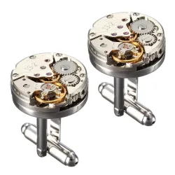 2Pcs - Cufflinks - Mécanique - Unisexe